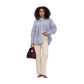 Amaya Amsterdam Blaze Blouse - Dames - Blouses & Shirts - Blauw - Maat: L Katoen