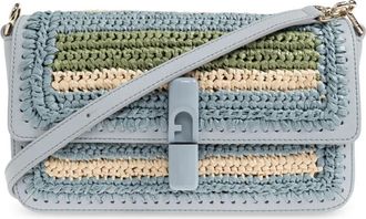 Furla Iride Small Shoulder Bag - Dames - Schoudertassen - Blauw - ONE Size - Leer - Tassen