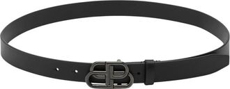 Balenciaga BB Dunne Riem - Dames - Riemen - Zwart - 80 CM - Leer - Accessoires