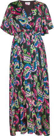 Izia Jurk Dames Zwart Veelkleurig