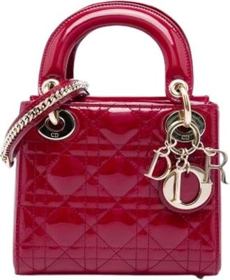 Dior Pre-owned Lady Dior - Dames - Vintage Handtas - Rood - ONE Size - Leer - Vintage