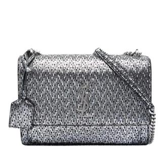 Saint Laurent Pre-owned Cross Body Bags, female, Gray, Size: ONE SIZE Pre-owned Sunset Shoulder Bag
