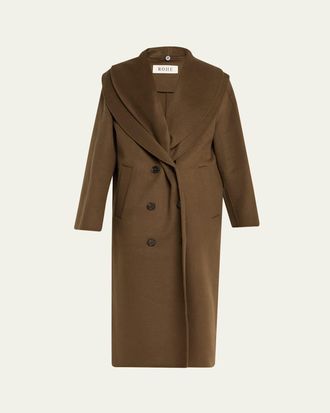 R&oacute;he Double-Face Wool Scarf Coat