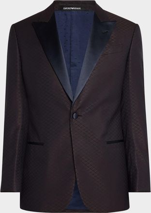 Emporio Armani Mens Geo Jacquard Dinner Jacket