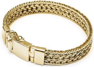 Nialaya Gold Braided Chain Bracelet at Nordstrom, Size X-Large