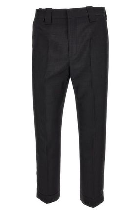 Versace Wool & Mohair Dress Pants in Dark Chocolate at Nordstrom, Size 34 Us