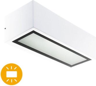 Fabrilamp Fabrilamp - Aplique corgo IP54 1xE27 L.26xAn.10,6xAl.8cm Aluminio cristal Blanco