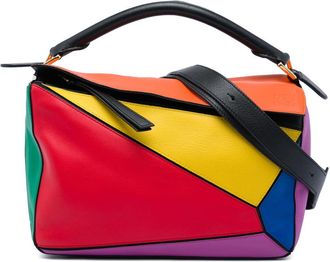 Loewe Pre-owned Loewe Small Calfskin Rainbow Puzzle Satchel Ladies L57MXQI352G58S2Q