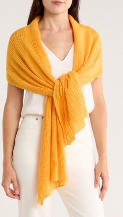 Portolano Open Knit Wrap Scarf in Saffron at Nordstrom Rack