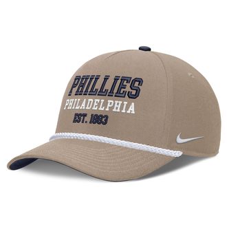 Nike Philadelphia Phillies Rise Nike Mens MLB Adjustable Hat in Brown | NB450CS4PP-83Y