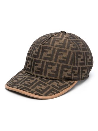 Fendi Cappello da baseball con stampa - Marrone