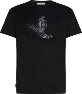 Icebreaker Merino 150 Tech Lite S/S Tee Skiing Yeti Merinoshirt für Herren | schwarz