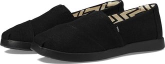 Toms Alpargata Plus Womens Flat Shoes Black 1 : 7.5 B - Medium, Canvas