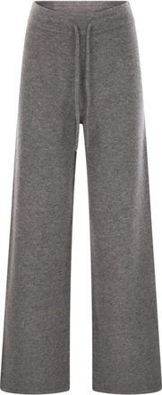 MC2 Saint Barth Cambon Knit Trouser - Dames - Wijde Broeken - Grijs - L - Wol - Broeken