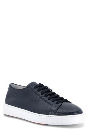 Santoni Biking Low Top Sneaker in Blue at Nordstrom, Size 10.5