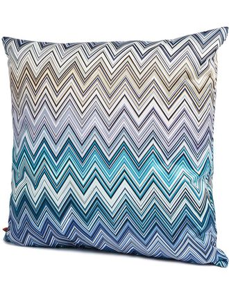Missoni Home Cuscino Jarris con motivo zig-zag - Blu