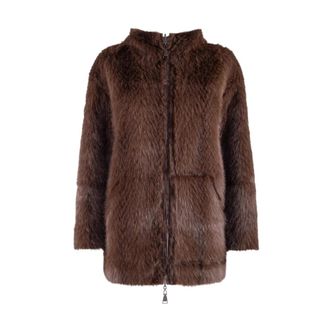 Nenette Ecopelliccia reversibile con cappuccio - - Jackets - Donna - Marrone - XL