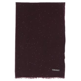 Faliero Sarti Dark Burgundy Raissa Sequin Wool Scarf