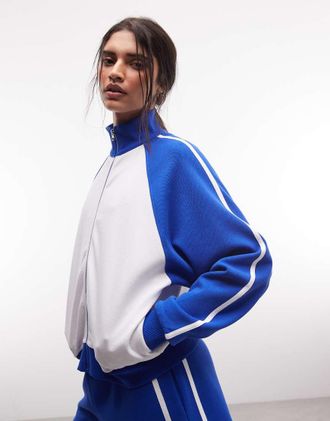 Asos Giacca sportiva blu in coordinato