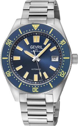 Gevril Group Mariner Row Automatic Blue Dial Mens Watch 46901B