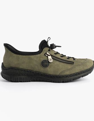 Rieker Womens Rieker N3267-54 Nikita Womens Bungee Lace Shoes Green - Size: 6.5