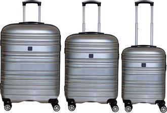 Alto Milano Cloud ABS Suitcase - Metallic Silver - 24IN | TJ Hughes