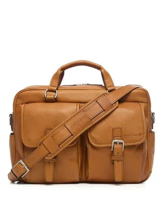 Korchmar Barton Leather Briefcase in Pebbled Tan at Nordstrom