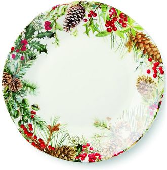 Certified International Woodland Set Of 4 Dinner Plates