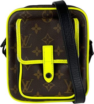 Louis Vuitton Brown Monogram Macassar Yellow Canvas Shoulder Bag (Pre-Owned)