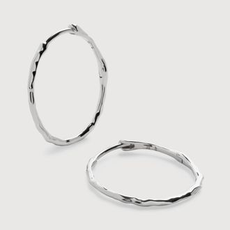 Monica Vinader Gold Siren Medium Hoop Earrings