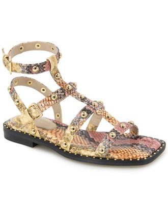Kenneth Cole Ruby Snakeskin-Embossed Leather-Embossed Sandal
