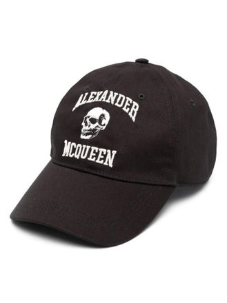 Alexander McQueen Black Logo Cotton Baseball Cap