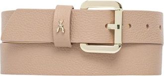 Patrizia Pepe Leren Riem - Dames - Riemen - Beige - L - Leer - Accessoires