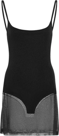 Jacquemus La Robe Maille Roupao sheer minidress - women - Polyamide/Elastane/Viscose - 46 - Black