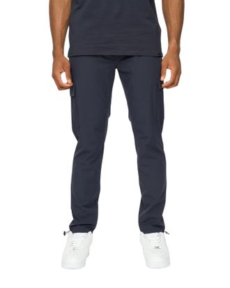 Duck and Cover Mens CHATSLARE Combat Trousers - Polyester Utility Pants with Multiple Pockets - Navy - M