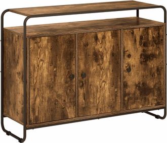 vidaXL Aparador Roble Ahumado 102 X 35 X 75 Cm Madera De Ingenier&iacute;a Vidaxl