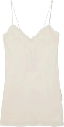 R&oacute;he Kanten Camisole - Dames - Tops - Wit - Maat: XS Zijde