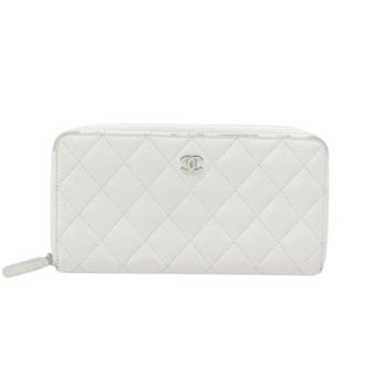 Chanel Pre-owned Wallets, female, White, Size: ONE SIZE Pre-owned Trifold Flap Wallet