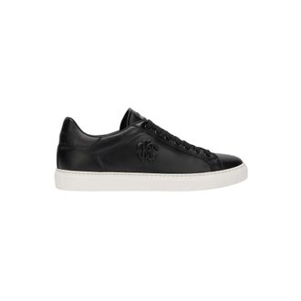 Roberto Cavalli Sneaker With Embossed Monogram RC - male - Roberto Cavalli - Sneakers - Black - 8 UK - Shoes