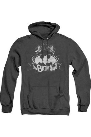 Gildan Batman Grim & Gritty Adult Heather Hoodie / Hooded Sweatshirt