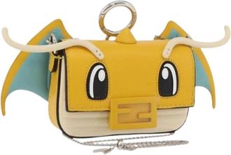 Fendi Pre-owned Vintage Schoudertas - Dames - Vintage Accessoires - Geel - ONE Size - Leer - Vintage