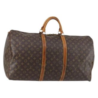 Louis Vuitton Pre-owned Weekend Bags, female, Brown, Size: ONE SIZE Pre-owned Vintage Canvas Weekend Bag