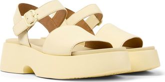 Camper Tasha Platform Sandal in Light/Pastel Yellow at Nordstrom, Size 37