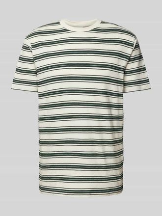 Selected T-Shirt mit Streifenmuster in Bottle, Gr&ouml;&szlig;e S