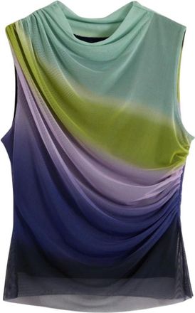 Desigual Tops, Dames, Veelkleurig, L, Polyester, TS Lola