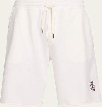Brunello Cucinelli Mens Cotton-Blend Drawstring Bermuda Shorts