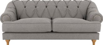 HOME AFFAIRE 3-Sitzer »Alegra« mit Knopfheftung im Rücken, Keder und Nieten in Armlehnen