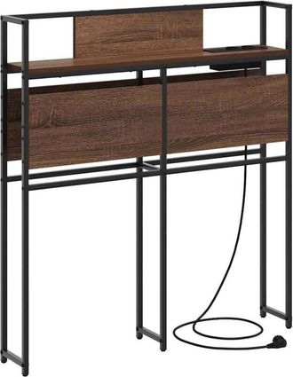 vidaXL Cabecera de almacenamiento con cabecera Marrón roble 90 cm Vidaxl