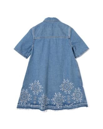 Ganni Broderie Anglaise Dress - Blue