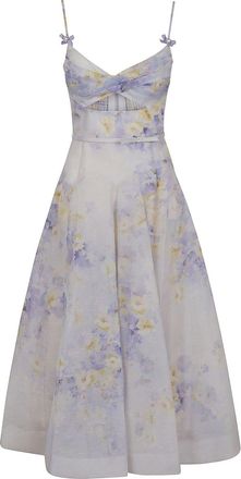 Zimmermann Printed Linen Blend Crush Dress